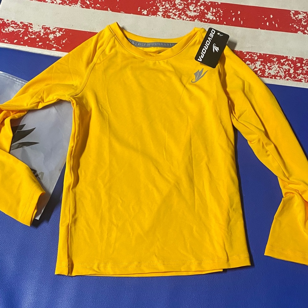 Yellow Long Sleeve Athletic Shirt